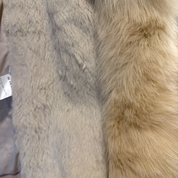 Real Fur Trim Pink Wool-Blend Coat - Picture 4 of 4